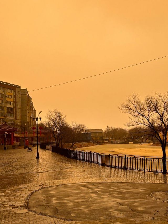"Оранжевое небо": обстановка в Амурской области (5 фото + 3 видео)