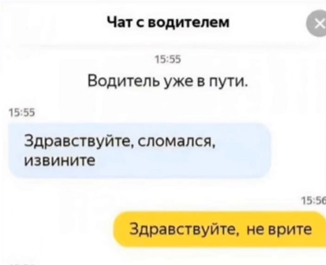 чат с водителем