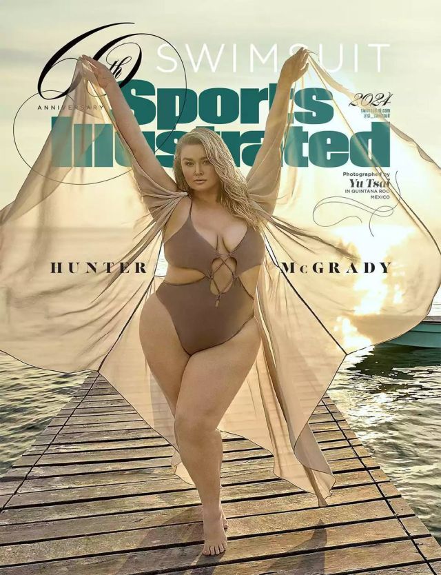 Хантер Макгрэди - 130-килограммовая модель украсила обложку Sports Illustrated (7 фото)