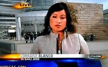 Забавный эпизод во время новостного репортажа,