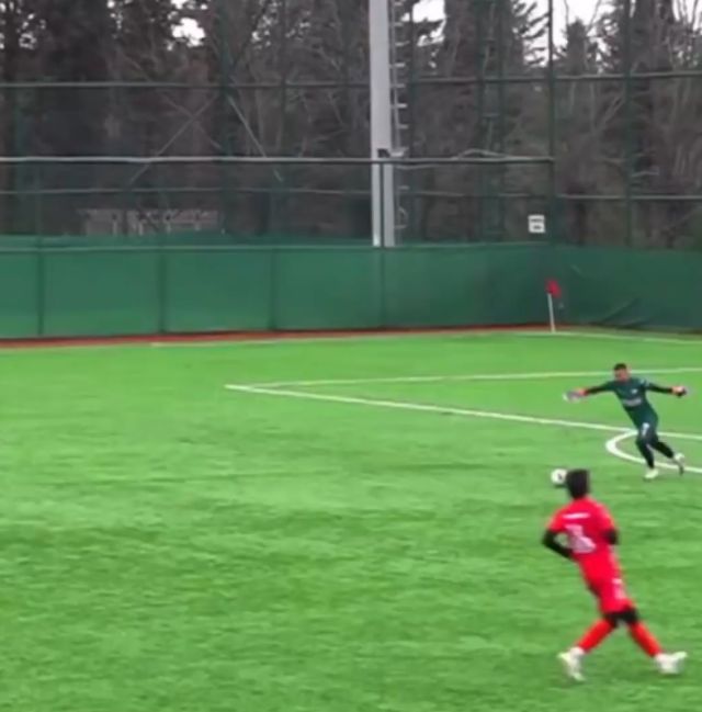 Футболист случайно сбил чайку