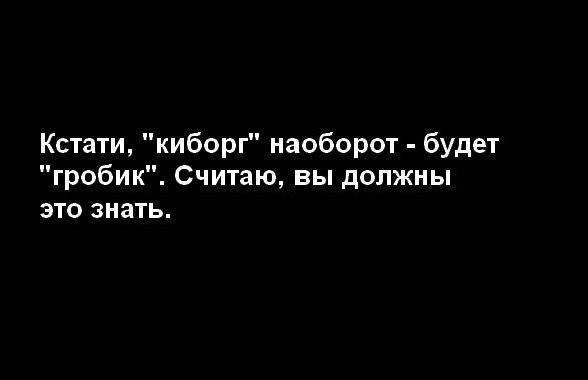 Мы лежим с тобой в маленьком гробике. Киборг задом наперед.